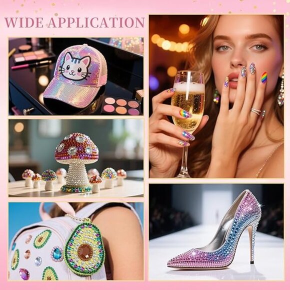 28000 Pcs/Box Nail Art Rhinestones,28 Colors 3mm Flat - Picture 4 of 4